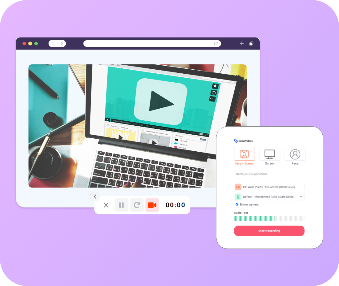 Free recording and hosting - No ads or watermarks